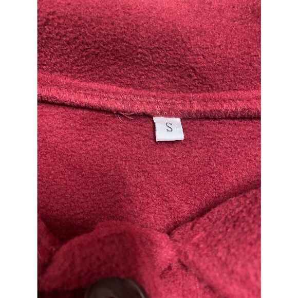 Burgundy Flannel Long Sleeve Button Down Boyfriend Shacket Shirt NWT - Picture 6 of 7